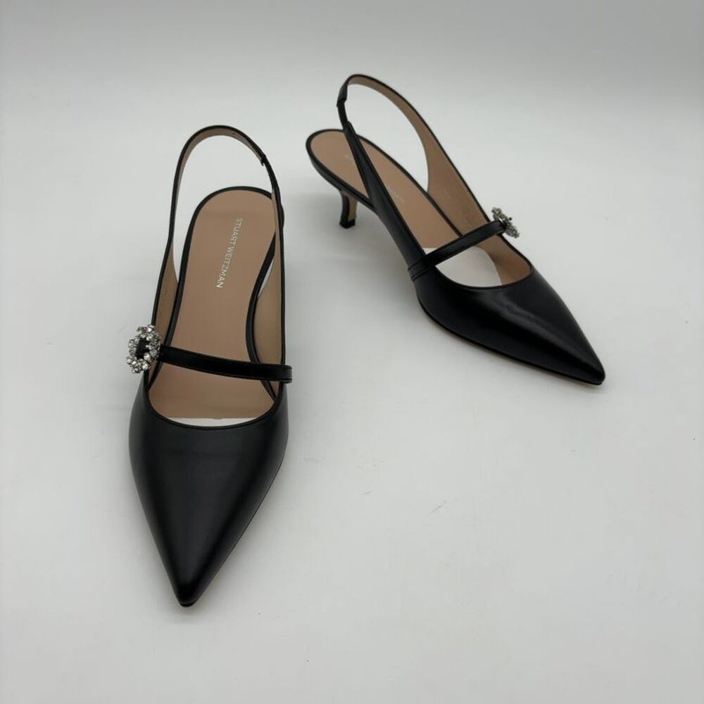 Stuart Weitzman Mary Jane Leather Slingback Pump